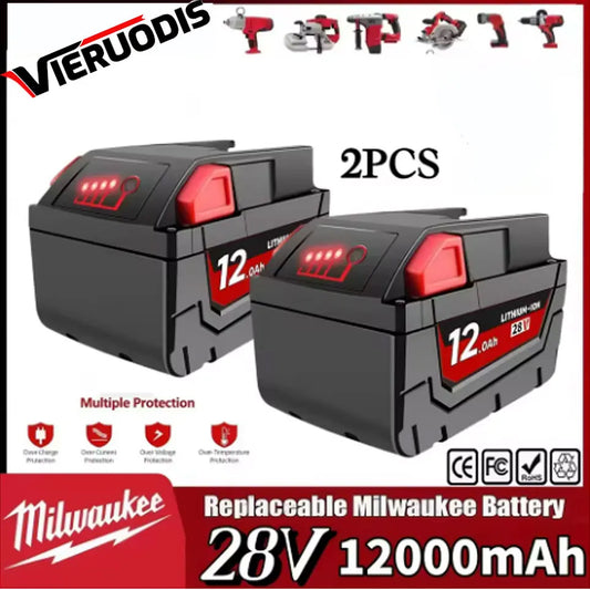 Bateria de íon-lítio de substituição,de 28 V e 12,0 Ah para Milwaukee.
