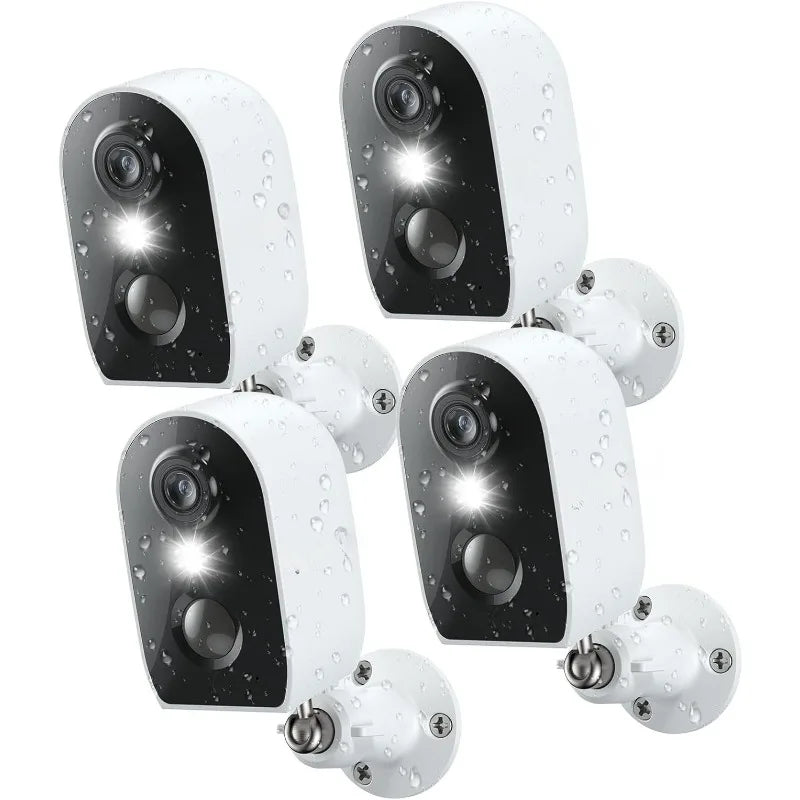 Câmeras para segurança residencial externa - Vigilância WiFi com bateria 2K.