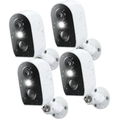 Câmeras para segurança residencial externa - Vigilância WiFi com bateria 2K.