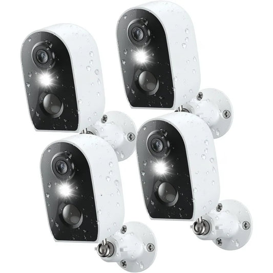 Câmeras para segurança residencial externa - Vigilância WiFi com bateria 2K.