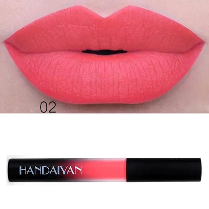 Batom Marrom Nude Chocolate Cor Batom Líquido Brilho Labial.