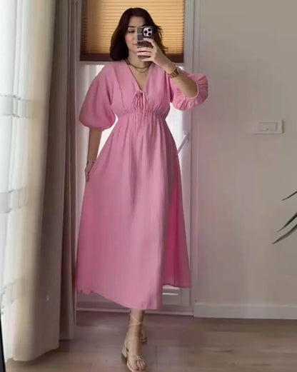Vestidos elegantes para mulheres, moda vintage, vestido sexy, cor sólida.