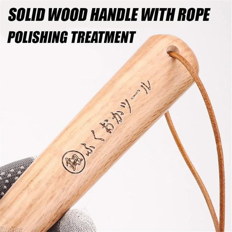 Mini martelo de cabeça redonda e plana, martelo de encaixe, madeira maciça