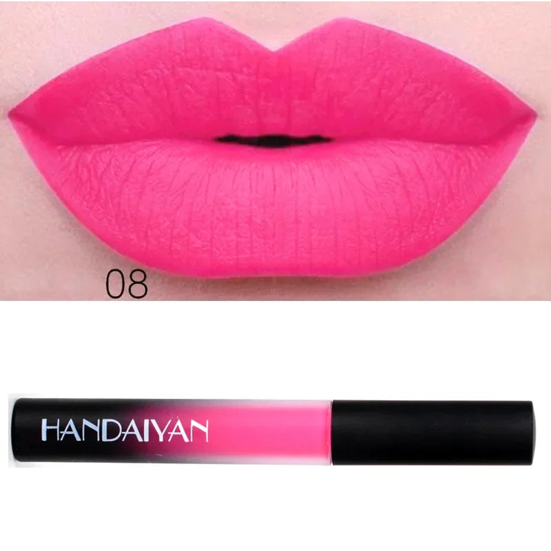 Batom Marrom Nude Chocolate Cor Batom Líquido Brilho Labial.