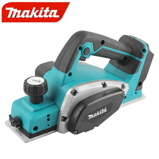 Plaina manual sem fio Makita de 18 V compatível com bateria.