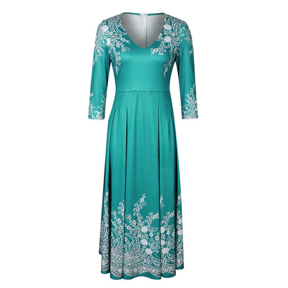 Vestido vintage feminino moda, elegante, saia grande.