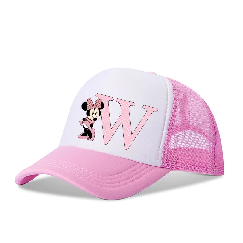 Boné de beisebol com letras da Minnie Mouse da Disney ,anime, desenho animado