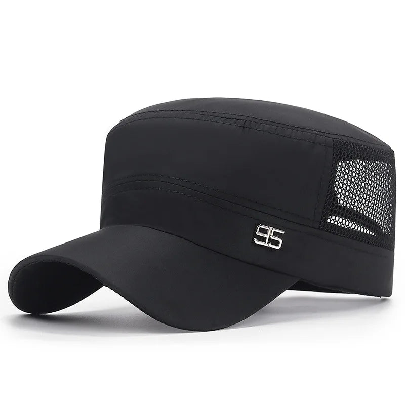 Boné de beisebol vintage masculino, chapéu de cano alto, algodão lavado, respirável