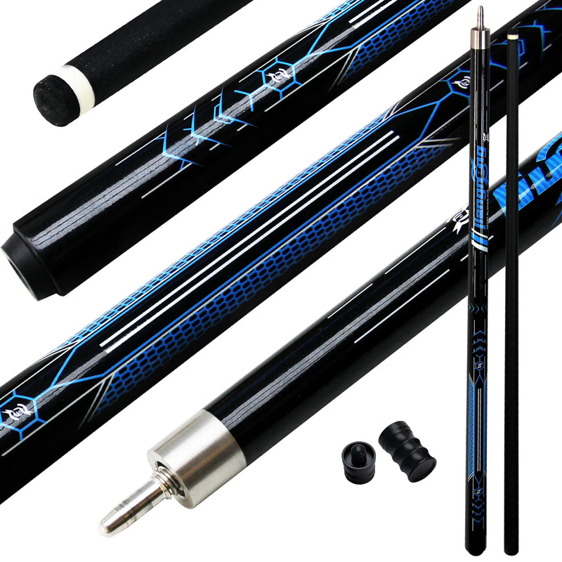 Taco de bilhar profissional com ponta de 12,5 mm, fibra de vidro e carbono