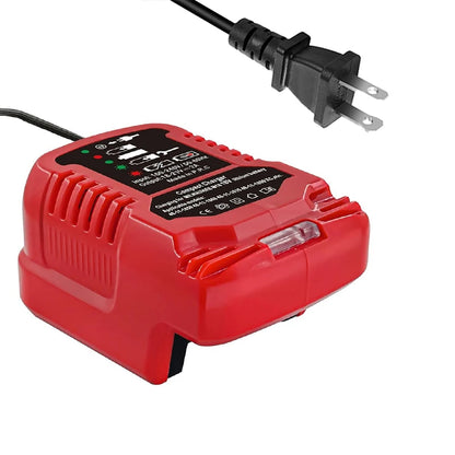 i carregador compacto de bateria portátil 100V-240V para Milwaukee, bateria de lítio de 18V.