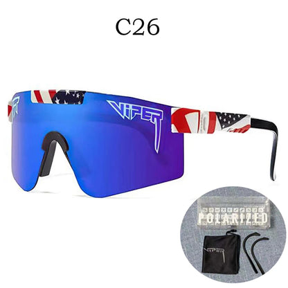 Com estojo UV400 Óculos de sol para ciclismo, esportes ao ar livre.
