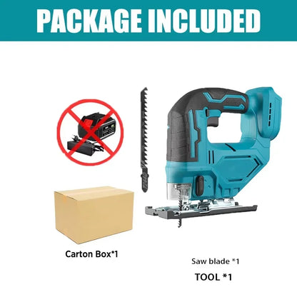 serra curva elétrica Makita de 18V, 3000RPM.