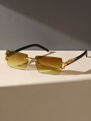 Óculos de sol retangulares sem moldura, modernos e personalizados