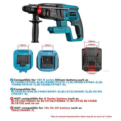 Furadeira elétrica, sem escova de 26 mm, multifuncional makita.