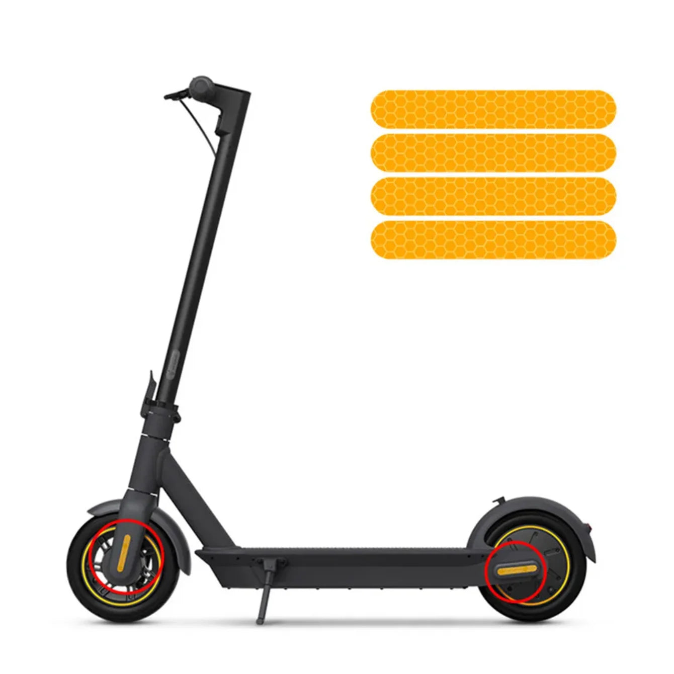 Adesivos refletivos para scooters elétricas Adesivos de segurança noturna