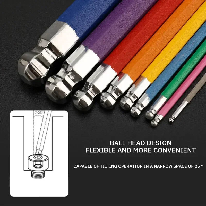 Conjunto de chaves Allen coloridas.