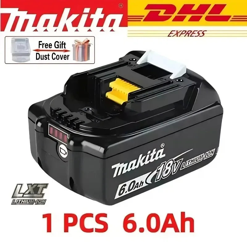 Bateria de íons de lítio Makita original de 18 V e 6,0 Ah.