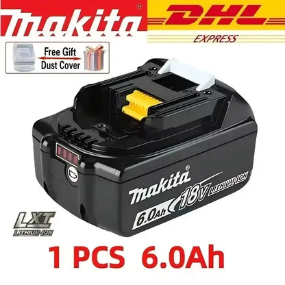 Bateria de íons de lítio Makita original de 18 V e 6,0 Ah.