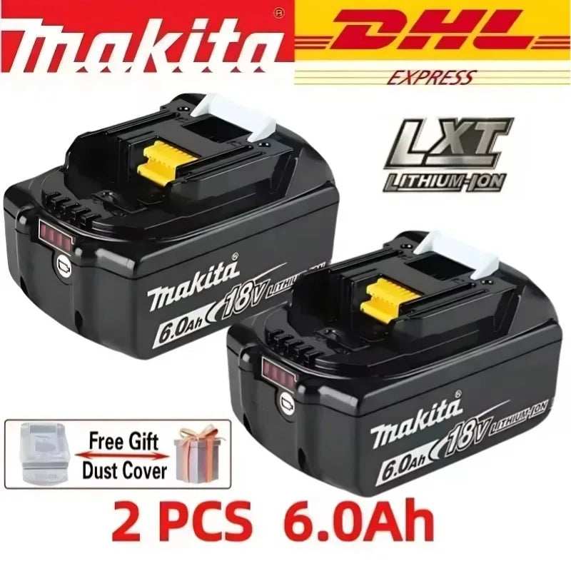 Bateria de íons de lítio Makita original de 18 V e 6,0 Ah.