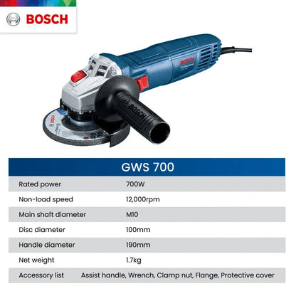 Bosch GWS 700 Angle Grinder Wired 110/220V 12000rpm.