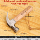 Mini martelo de cabeça redonda e plana, martelo de encaixe, madeira maciça