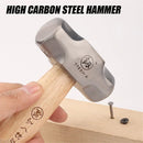 Mini martelo de cabeça redonda e plana, martelo de encaixe, madeira maciça
