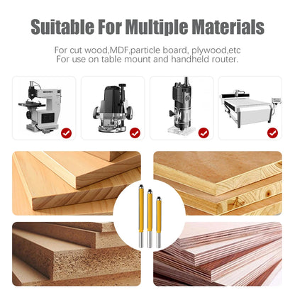 Broca de roteador com haste 8mm, fresas para roteador madera.