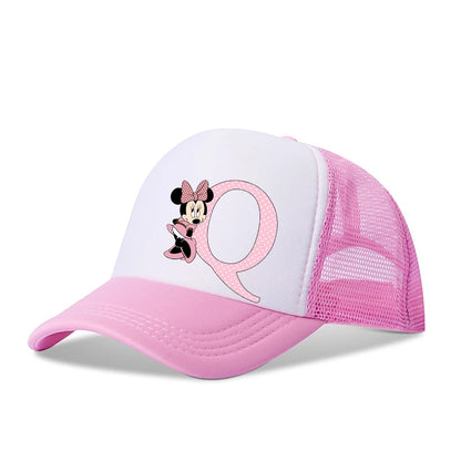 Boné de beisebol com letras da Minnie Mouse da Disney ,anime, desenho animado