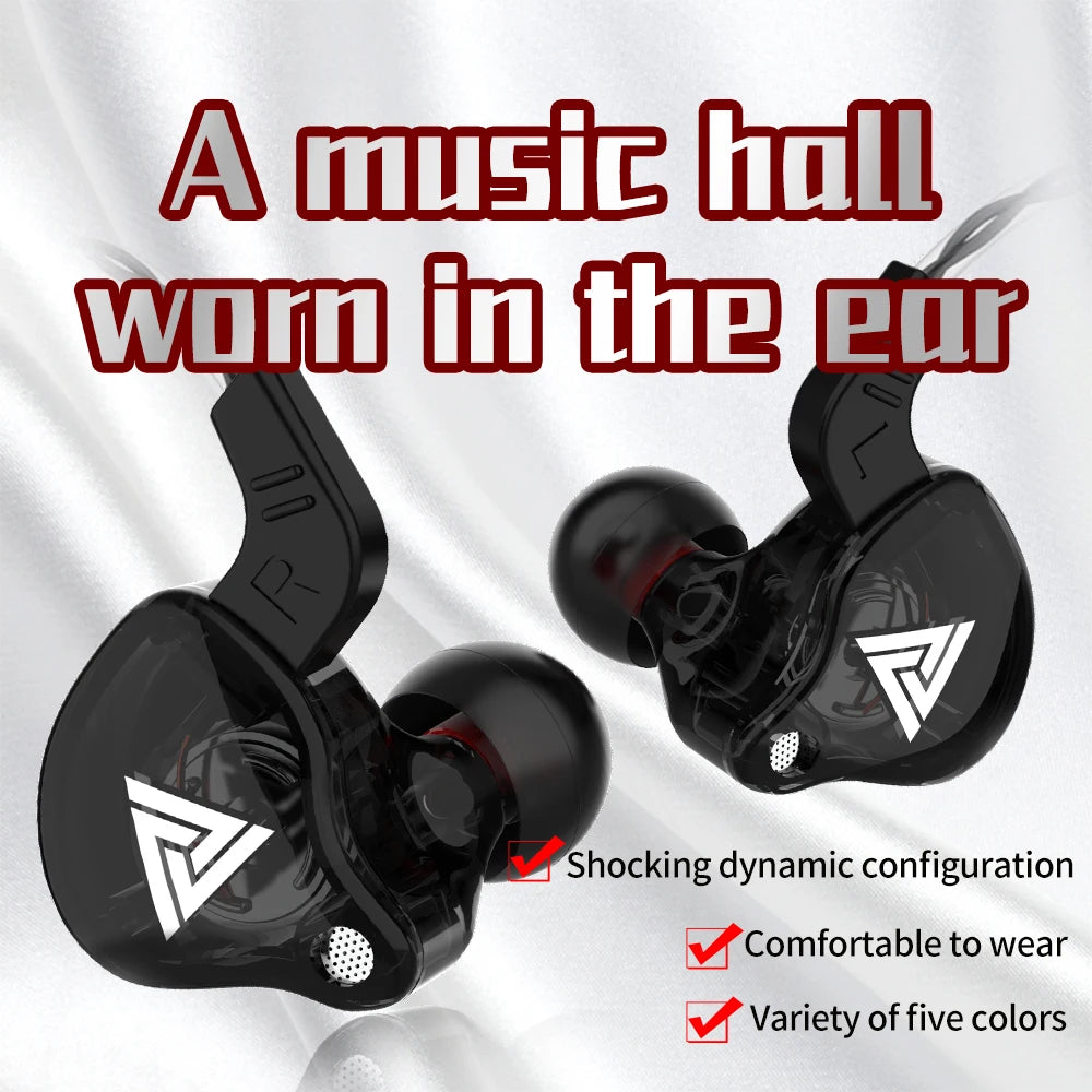 Fones de ouvido com fio de 3,5 mm QKZ AK6 HiFi com qualidade.
