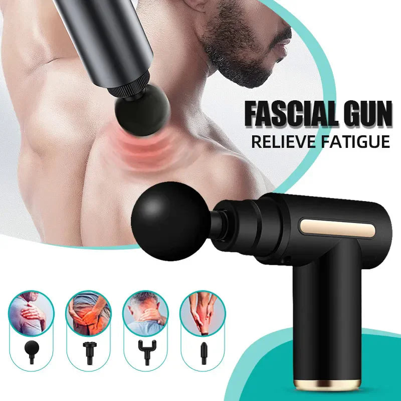 Pistola de massagem muscular fascial de tecido profundo,