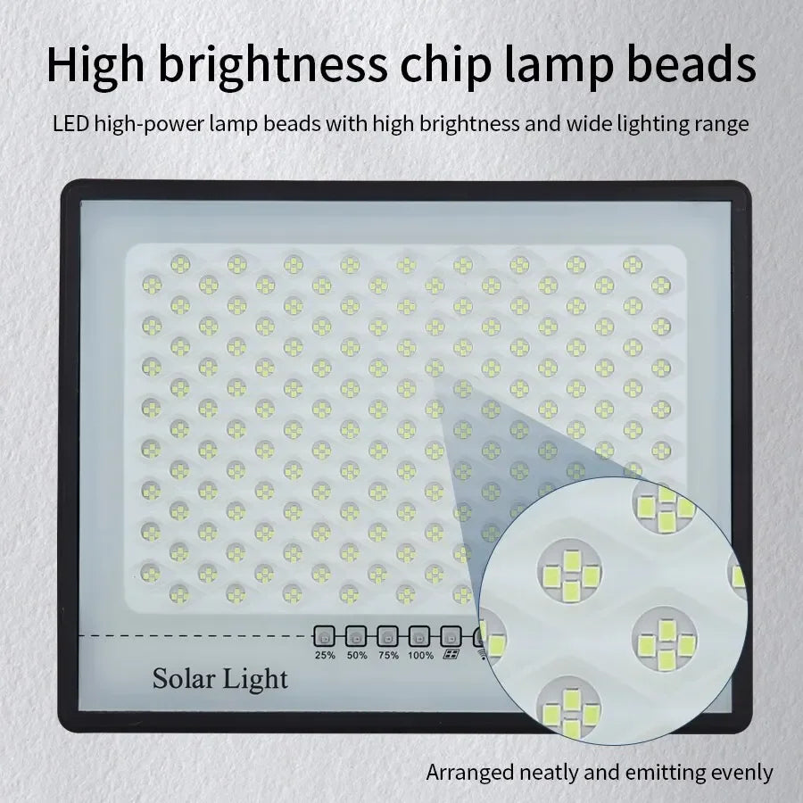 Luzes solares para jardim externo Refletor LED.