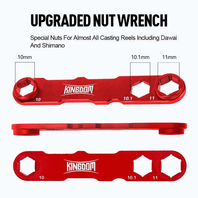 Caixa de ferramentas de manutenção de carretel de pesca Kingdom