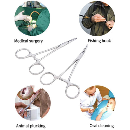 Ferramenta manual 12,5 16 18 cm Pinça hemostática Grampo para pelos de animais.