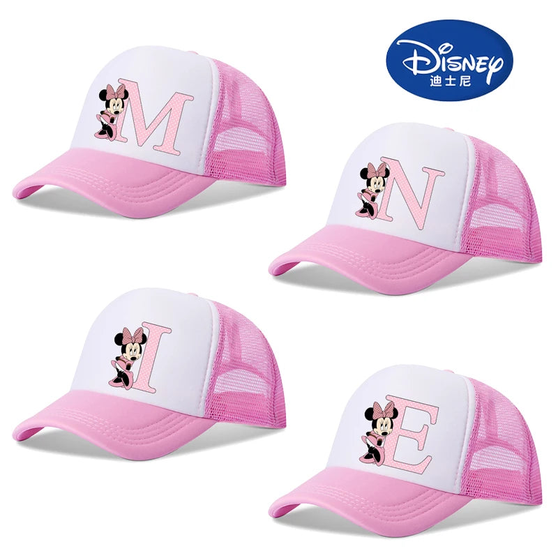 Boné de beisebol com letras da Minnie Mouse da Disney ,anime, desenho animado