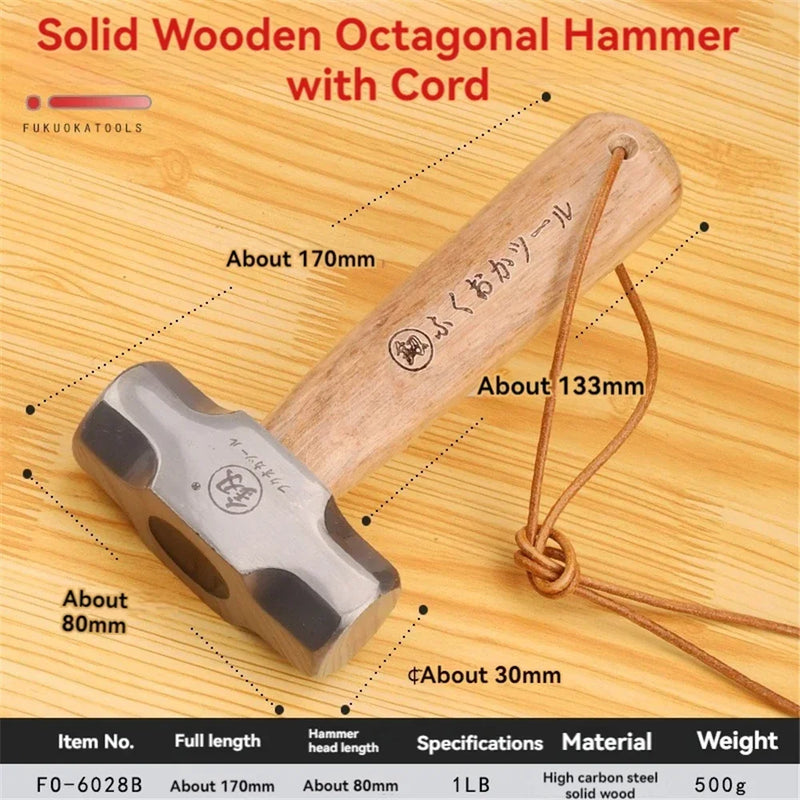 Mini martelo de cabeça redonda e plana, martelo de encaixe, madeira maciça