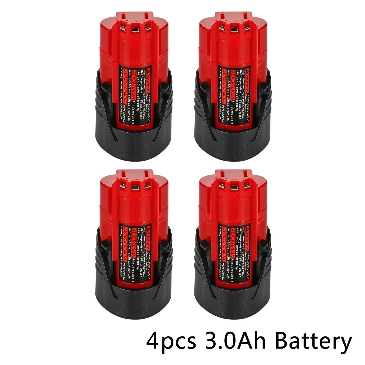 bateria Milwaukee de 12 V 3 Ah compatível com Milwaukee M12.