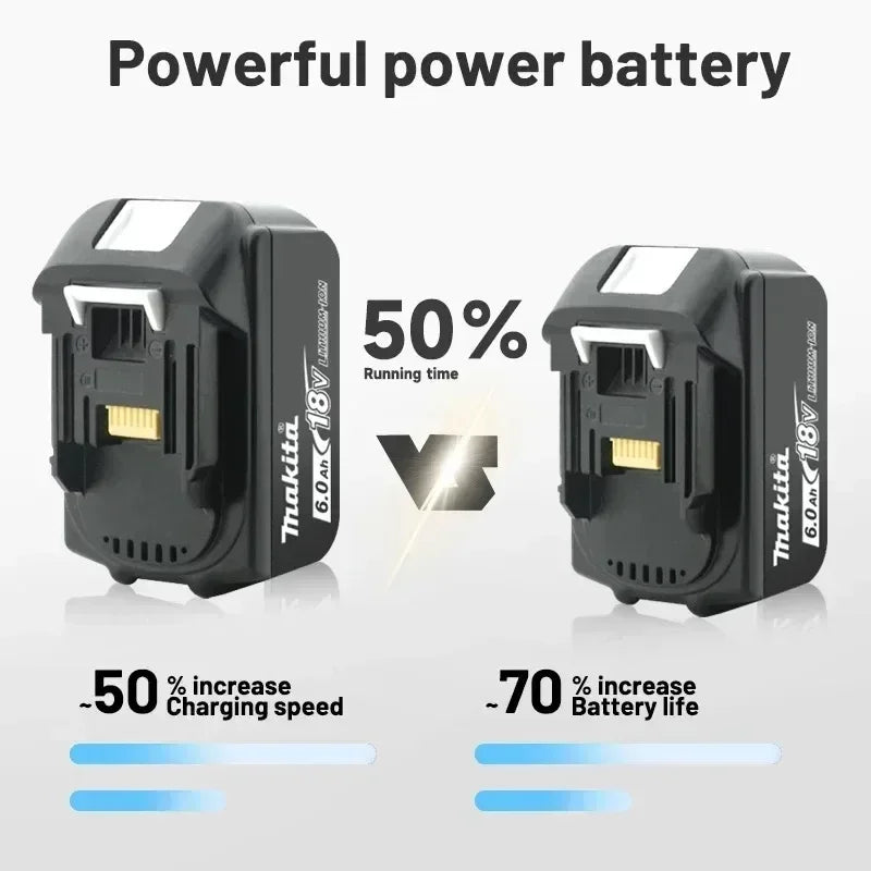 Bateria recarregável Makita 18V 6Ah.