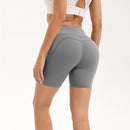 Shorts esportivos respiráveis de verão 2025 para mulheres, fitness, cintura alta,