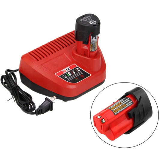 Carregador de substituição compatível com Milwaukee 12V Carregador de bateria.