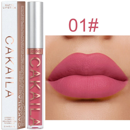 Brilho labial fosco 18 cores atacado, batom líquido barato.