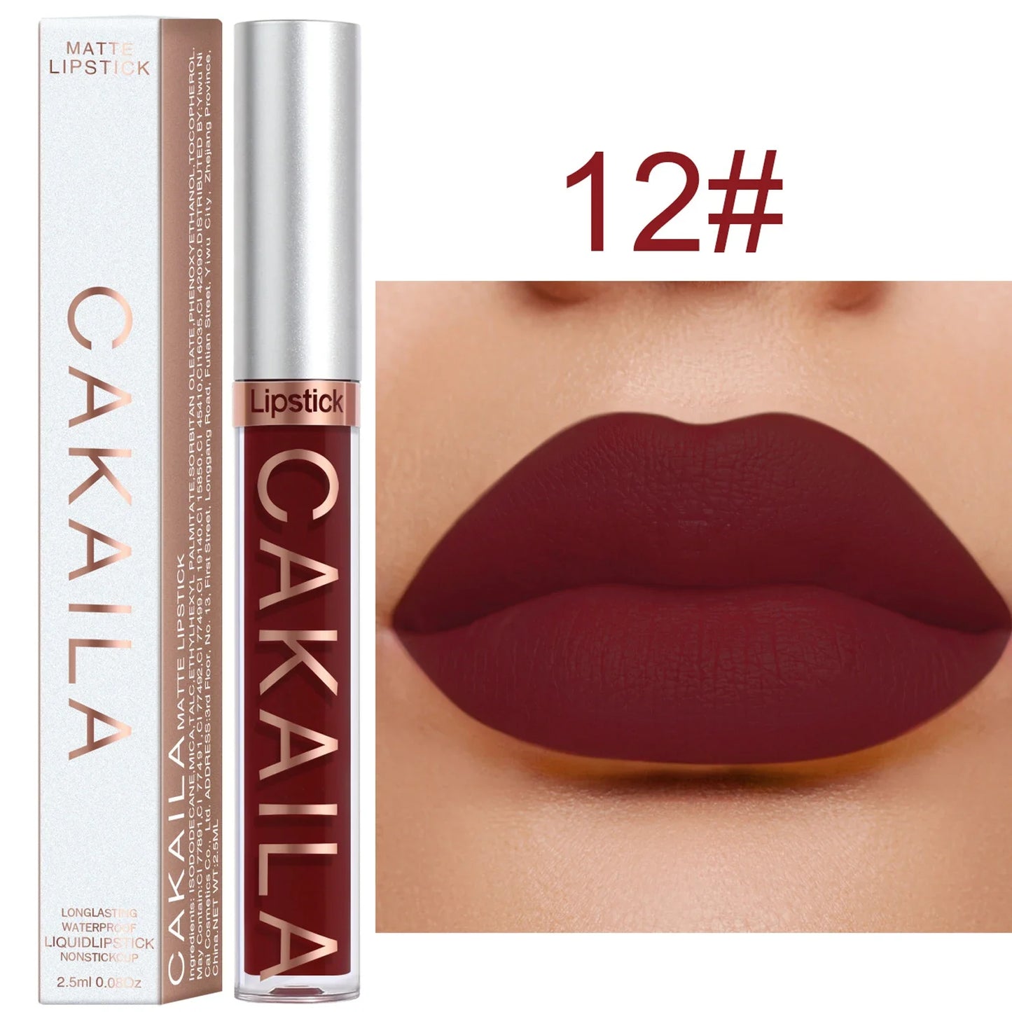 Brilho labial fosco 18 cores atacado, batom líquido barato.