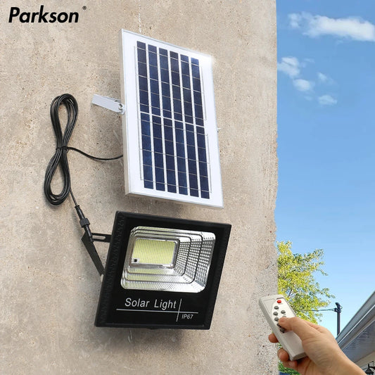 LED para áreas externas, refletores solares de 50 W, 100 W, 200 W, 300 W e 500 W.
