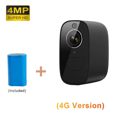 Câmera de CFTV LCLCTEK 4G LTE com cartão SIM de 4MP, alimentada por bateria.