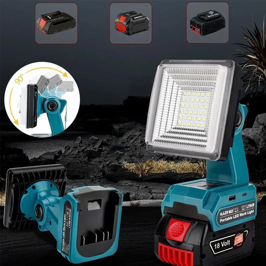 Bosch 18V Bateria de íon-lítio Luz LED Holofote de trabalho externo Lâmpada.