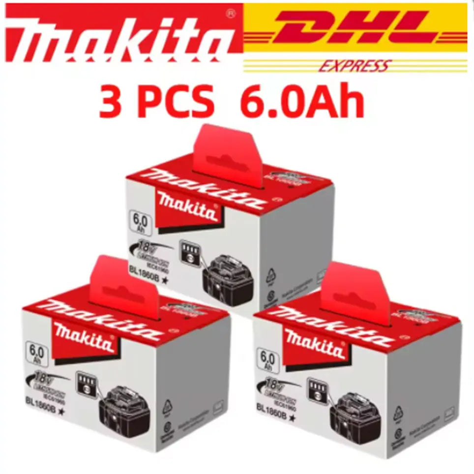 Bateria Makita 18V 6.0Ah Bateria recarregável original.