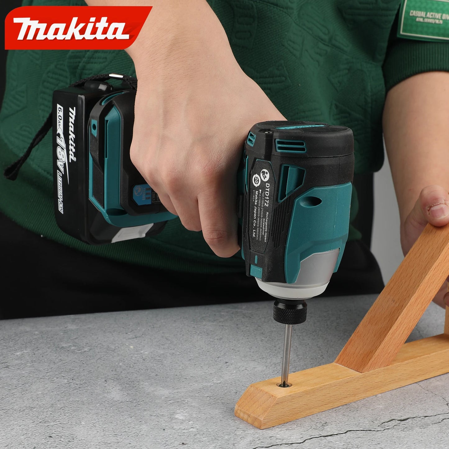Makita taladro de impacto elétrico sem escobillas DTD172.