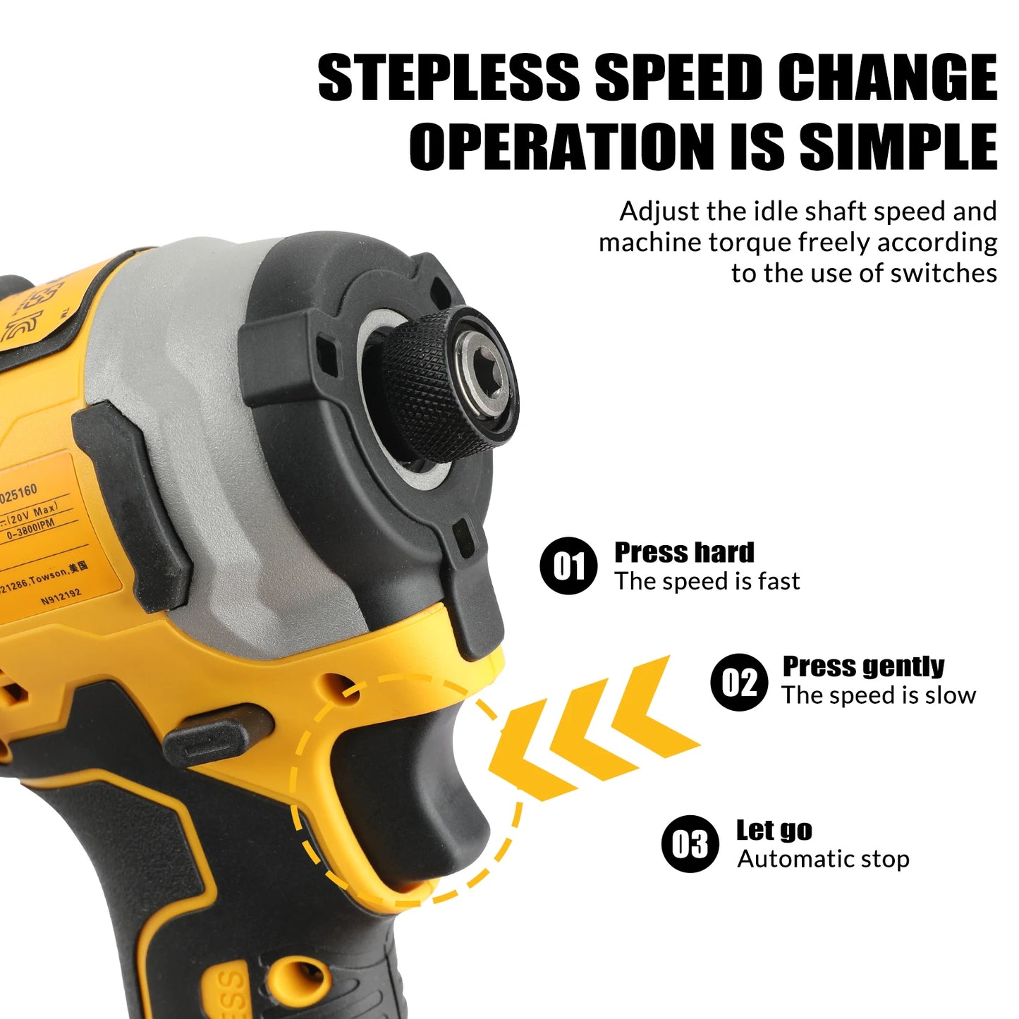 DeWalt Destornilhador de impacto sem escobillas, amoladora angular.