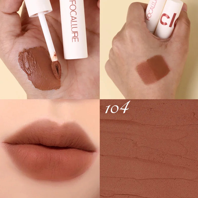 Atacado FOCALLURE Velvet Matte Batons À Prova D'água Lipclay Batom Líquido.