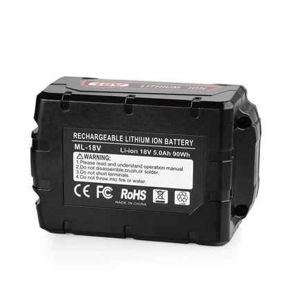 Bateria de lítio de substituição para Milwaukee M18 18V 12,0Ah 9,0Ah.