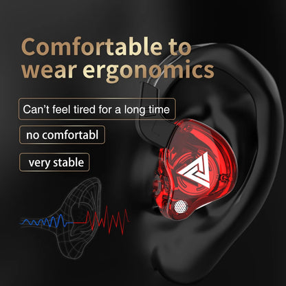 Fones de ouvido com fio de 3,5 mm QKZ AK6 HiFi com qualidade.